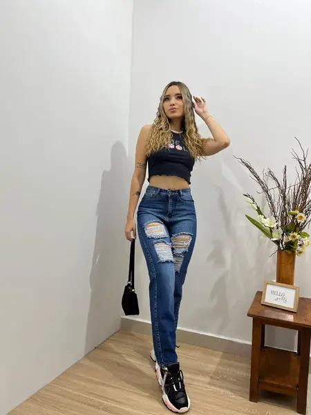 Pantalon Momfit Clasico