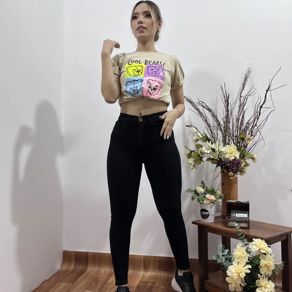 Pantalon Clasico Tiro Alto Negro