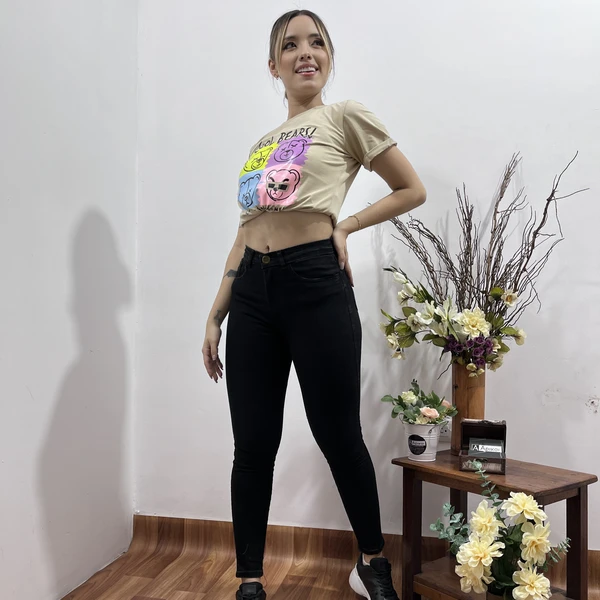 Pantalon Clasico Tiro Alto Negro